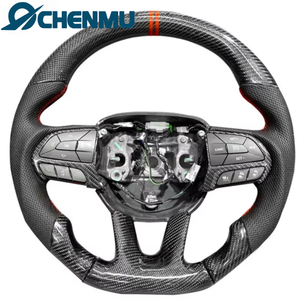 Volant en fibre de carbone forgé personnalisé pour <span class=keywords><strong>Dodge</strong></span> Challenger Hellcat Charger SRT Grand Cherokee <span class=keywords><strong>Durango</strong></span> SRT - Product Image 3