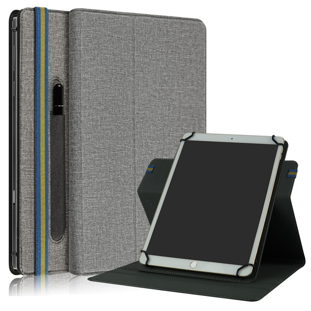 Pure Handmade 360-degree Canvas Design PU Leather Tablet Universal 10-11 Inch Case