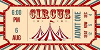 Tickets de cirque papier thermique 80x150mm impression de Tickets d'admission de conception personnalisée