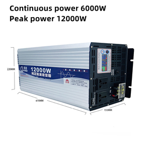 Điện biến tần 8000W 12000W 24V 48V AC 110V 220V tinh khiết Sine Wave năng lượng mặt trời biến áp điện với ba đầu ra chuyển đổi tần số - Product Image 3