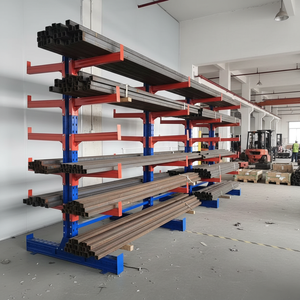Scaffale a Sbalzo in Acciaio Laminato a Freddo Verniciato a Polvere <span class=keywords><strong>Blu</strong></span> e Rosso-Arancio, Monofacciale/Bifacciale, Personalizzabile, Resistente - Product Image 2