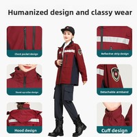Chaqueta Cortavientos para Hombre, Certificada por el CDC Chino, para Emergencias Médicas y de Salud, 100% Poliéster Oxford, con Forro Interior y Accesorios
