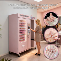 Machine à ongles automatique personnalisable pour manucure et nail art, avec écran LED, gestion cloud et options de paiement multiples