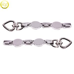 Sac à main à la mode, sangles de chaîne en cristal, accessoire décoratif, chaînes à maillons croisés en métal avec anneaux en forme de cœur - Product Image 3