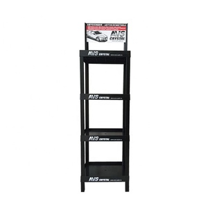 Chất lượng cao 4 lớp nhựa chai nước lưu trữ hiển thị giá kệ nhựa hiển thị đứng với bảng quảng cáo - Product Image 2