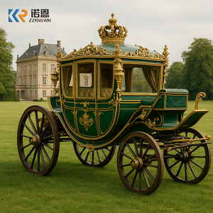 Charrette royale historique pour le tourisme, <span class=keywords><strong>chariot</strong></span> royal doré, charrette royale classique - Product Image 2