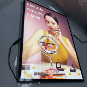 Nhà Máy bán hàng trực tiếp mỏng khung nhôm A1 A2 A3 A4 Poster chèn Bảng menu <span class=keywords><strong>LED</strong></span> Backlit hộp đèn hiển thị - Product Image 4