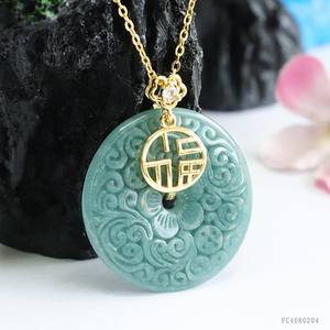 <span class=keywords><strong>Rond</strong></span> Myanmar <span class=keywords><strong>Jade</strong></span> Pendentifs Pour Les Femmes Fleur Forme Jadéite Charme Collier Sculpté À La Main Naturel Birmanie <span class=keywords><strong>Jade</strong></span> Tour De Cou - Product Image 3