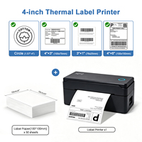 Printer Stiker Resolusi Tinggi HZTZ 203DPI 110mm Printer Label Thermal Barcode untuk Pengiriman Paket 100mm Waybill Jelas