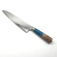 Personnalisation VG-10 ensemble de couteaux de chef en acier Damas manche en résine exquis
