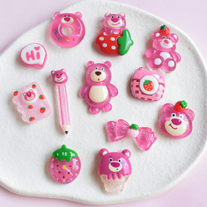 Mini abalorios de resina con reverso plano cabujón de dibujos animados adornos artesanales crema pegamento decoraciones DIY accesorios para fundas telefónicas - Product Image 1