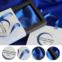 Boîtes à bijoux en carton de luxe personnalisées, boîte à tiroir en papier spécial, poignée en ruban, logo en estampage à chaud pour l'emballage des colliers