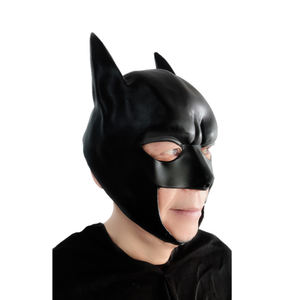 Máscara de látex para hombres adultos superhéroe <span class=keywords><strong>Bruce</strong></span> <span class=keywords><strong>Wayne</strong></span> Dark Knight casco capucha disfraz de Halloween película Cosplay Props - Product Image 4