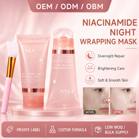Masque hydratant visage TVLV LOGO personnalisé, MOQ 1000, masque coréen au collagène hydrolysé, masque peel-off nuit, niacinamide