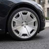 Jante en alliage forgé multi-rayons argent poli, 5 trous, classique, pour voiture VIP, berline de luxe, modification rétro