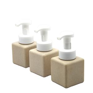 250/400ml <span class=keywords><strong>paille</strong></span> de blé contenant de savon liquide moussant distributeurs de savon moussant bouteilles de savon rechargeables sans Bpa avec pompe - Product Image 1