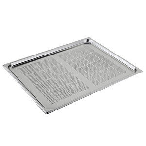 Bac alimentaire perforé en acier inoxydable GN 2/1 65 × 53 × 2 h cm, 2550 g Inox Inox Macel - Product Image 1