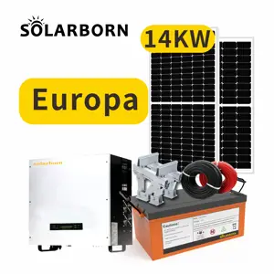 Solarborn 10kw 20kw Gratis Ontworpen Zonne-Oplossingen Thuisgebruik Zonne-Energie Energiesysteem Compleet Hybride Set