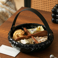 Nouveau Panier de Rangement Portable en Céramique Créatif pour Fruits et Bonbons, avec Compartiments pour Fruits et Légumes, Idéal pour la Maison