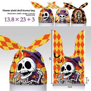 Bolsas <span class=keywords><strong>de</strong></span> embalaje <span class=keywords><strong>de</strong></span> Halloween, 50 piezas, Orejas <span class=keywords><strong>de</strong></span> conejo, calabaza, dulces, aperitivos, galletas para hornear, bolsas <span class=keywords><strong>de</strong></span> regalo, para almacenamiento <span class=keywords><strong>de</strong></span> azúcar y gelatina - Product Image 6