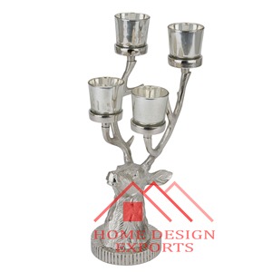 Vente chaude cerf renne bougeoir avec verre votif T lumière bougeoir pour la maison hôtels et restaurants décoration - Product Image 1