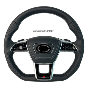 Vente directe d'usine carbone noir de haute qualité pour <span class=keywords><strong>Audi</strong></span> <span class=keywords><strong>Q</strong></span> C8 A1 A3 A4 A5 A6 A7 A8 B6 B7 B8 B9 C6 C7 TT R8 Volant de voiture - Product Image 6
