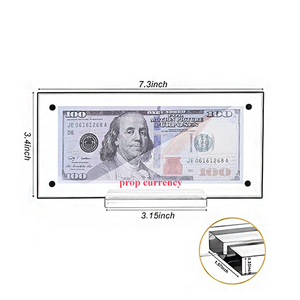 Cadre de porte-monnaie en acrylique transparent personnalisé avec base porte-billets en acrylique pour collectionneurs - Product Image 3