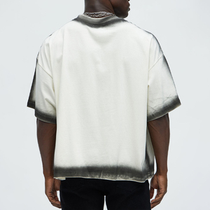 T-shirt Homme KingSen OEM Col Rond Oversize Effet Délavé Épaules Tombantes en Coton Respirant Écologique - Product Image 5