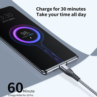Uslion — câble USB type-c 5a/66W pour recharge rapide et transfert de données, cordon de chargeur pour téléphone Huawei Mate 40 Pro, Xiaomi et Samsung, 0.5/1/2/3M