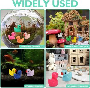 Patos pequeños luminosos multicolores, venta al por mayor, patos de resina que brillan en la oscuridad, paisaje, jardín, acuario, accesorios de decoración en maceta - Product Image 5