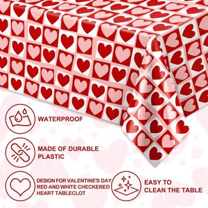 Nappe à motif cœur pour la Saint-Valentin, 137x274 cm, lavable, décorations de mariage - Product Image 5