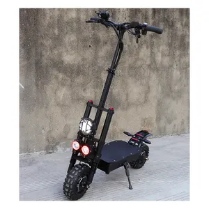 11 pollici Off Road doppio motore 60v 21ah lungo raggio 5600w ad alta potenza veloce Scooter elettrico 75 km/h Scooter elettrico potente adulto