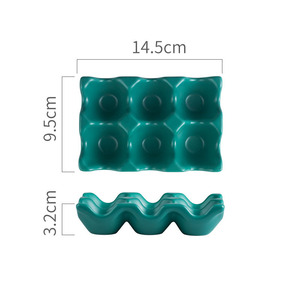 Moule <span class=keywords><strong>en</strong></span> céramique pour le rangement et le défilement des œufs dans le réfrigérateur de cuisine - Product Image 2