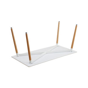 Muebles de comedor <span class=keywords><strong>Oficina</strong></span> Cocina <span class=keywords><strong>Mesa</strong></span> de comedor Tablero de MDF Patas de <span class=keywords><strong>haya</strong></span> <span class=keywords><strong>Mesa</strong></span> de comedor rectangular - Product Image 4