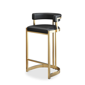 Moderno di lusso in <span class=keywords><strong>metallo</strong></span> oro sedia alta da <span class=keywords><strong>cucina</strong></span> sgabello con pannello in <span class=keywords><strong>legno</strong></span> stile per casa Hotel soggiorno - Product Image 5