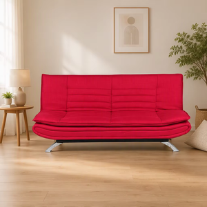 Canapé-<span class=keywords><strong>lit</strong></span> <span class=keywords><strong>convertible</strong></span> moderne en tissu lin européen, pliable, 3 places, avec structure en bois - Product Image 2