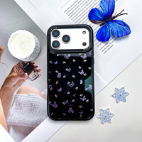 Coque de protection intégrale antichoc Aurora Mirror TPU+PC+Verre avec anneau magnétique pour usage quotidien, compatible 17 Air Stylish