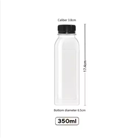 1000ml 12oz PET fles voor thee, fruitsap, met anti-diefstal dop, voedselveilig, transparant, zeefdruk, aangepast etiket, OEM dranken