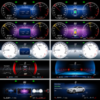 Untuk C-CLASS GLC W205 X253 Dashboard Digital Multi UI Theme Instrument Cluster Resolusi Tinggi Pengganti Speedometer Linux