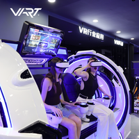 Mesin Game Simulator teater/bioskop Virtual Reality, kursi telur ganda 9D VR komersial dengan Headset VR