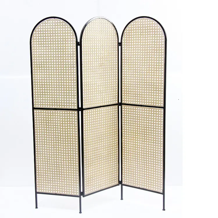 Fuhua Metalen Framed Kamer Divider 3-Panel Decoratieve Screen