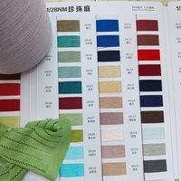 Fil de lin perlé 28NM, 89% viscose, 11% polyester, fil mélangé doux et respirant pour tricoter des pulls, des vêtements, des tricots pour femmes