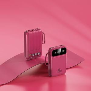 Bancos de energía de carga rápida 10000mAh Banco de energía personalizado <span class=keywords><strong>20000</strong></span> Mah Cargador rápido Banco de energía inalámbrico con cable de alta capacidad - Product Image 4