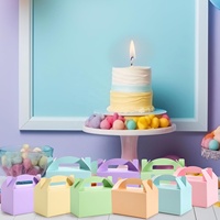 Stockage de collations au chocolat boîte écologique anniversaire de vacances fête de douche de bébé coloré pignon bonbons sucrés emballage papier boîte-cadeau