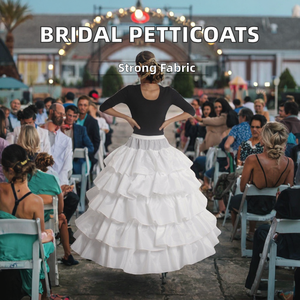 En gros, <span class=keywords><strong>jupon</strong></span> de <span class=keywords><strong>mariée</strong></span> imprimé économique, accessoires de mariage, crinoline longue à cerceau pour bal de promo et mariages - Product Image 2