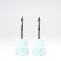 Fraise à ongles diamantée en forme de larme exquise 2.6x7.0 pour cuticules, manucure russe, fraises rondes pour ponceuse électrique, éliminateur de peaux mortes, fraise diamantée pour ongles