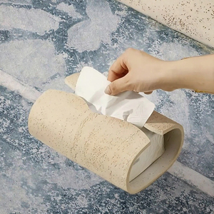 Boîte à mouchoirs moderne en résine, porte-serviettes décoratif, distributeur de papier, organisateur de table incurvé pour la maison et les restaurants - Product Image 3