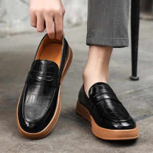 Zapatos de Vestir de Cuero de Lujo para Bodas, Impermeables, Transpirables, Cómodos, con Suela Suave Antideslizante, para Novios, Fiestas y Banquetes, Venta al Por Mayor - Product Image 1