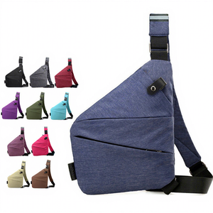 Bolso cruzado para <span class=keywords><strong>hombre</strong></span> de nailon para hombro derecho, ligero, a rayas, para negocios y viajes, de gran capacidad, simple y ajustado - Product Image 3
