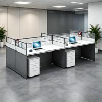 Meubles de bureau modernes, postes de travail informatiques, cloisons, table de bureau pour 4 personnes, bureau pour 2 à 8 personnes, utilisation au bureau ou à domicile